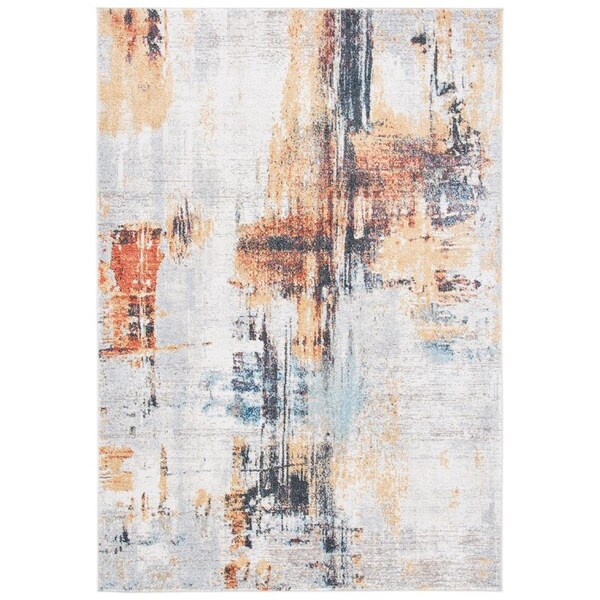 Safavieh 8 x 10 ft. Phoenix Power Loomed Rectangle Area Rug Ivory & Grey PHX275A-8 - main